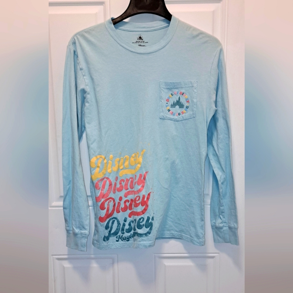 Disney Parks Dose Of Disney Magic Castle Long Sleeve Tshirt Blue Adult Sz S